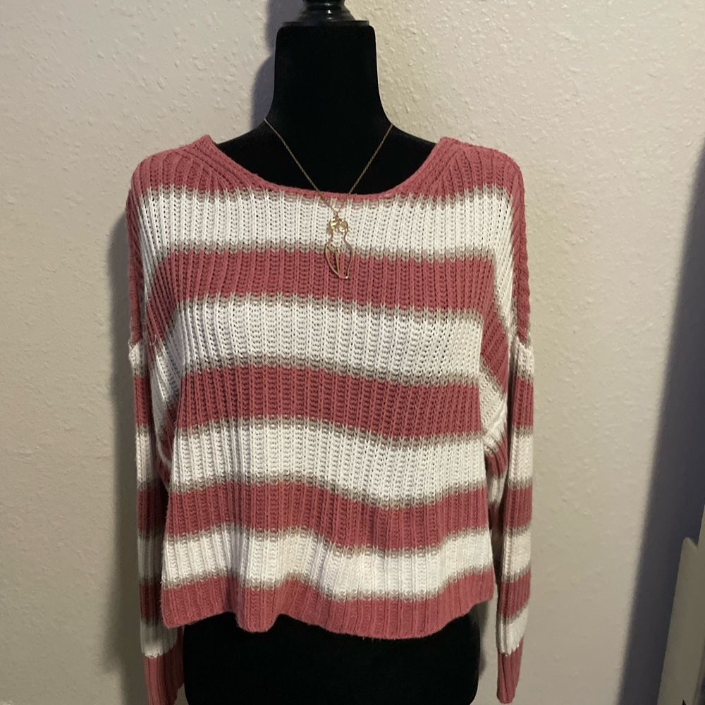 Striped Cropped Sweater